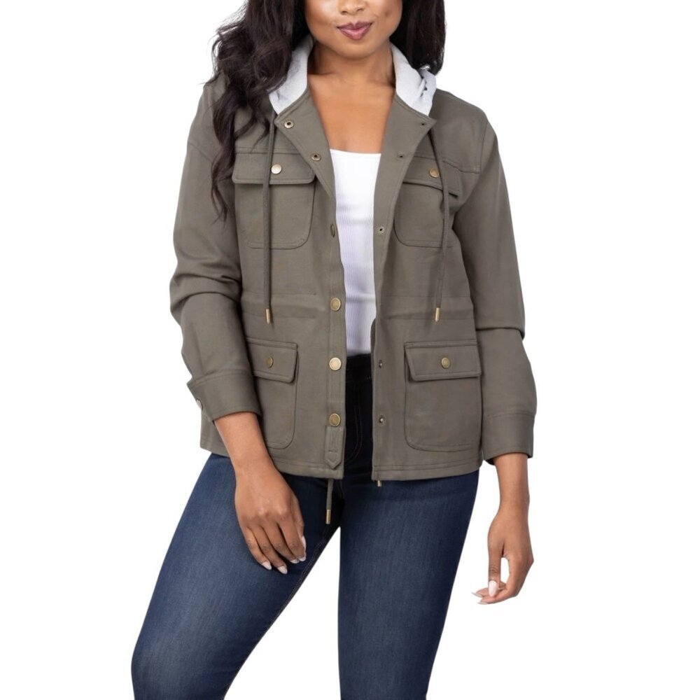 Central Park West Women’s Brady Ponte Army Jacket Medium Olive Utility NWT